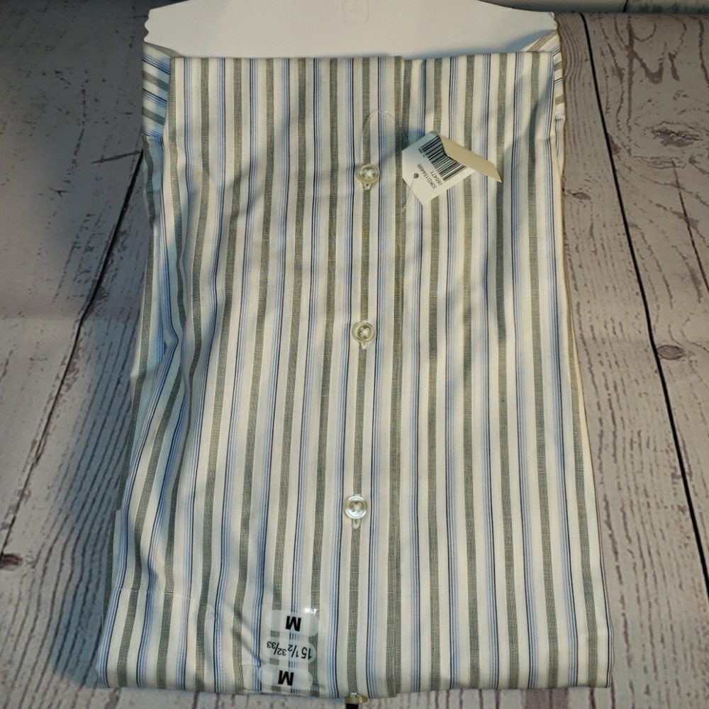 Calvin Klein Long Sleeve Button Down Striped Shirt - Picture 2 of 2